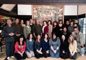 Rev. Fujio with his English and Buddhism study and practice group at Dokuon-ji